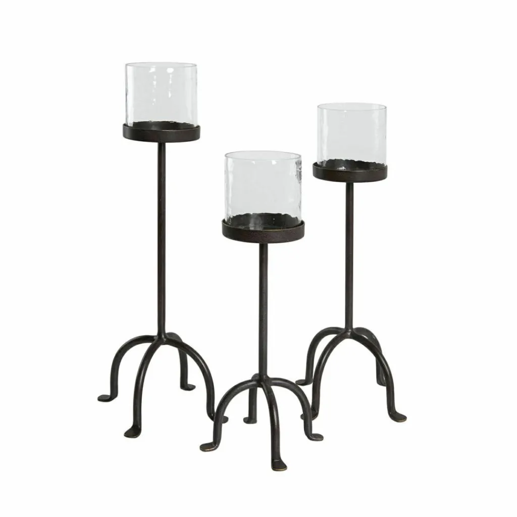 LOBERON Bougeoirs|Porte-Bougies*Lot de 3 photophores Tanbira
