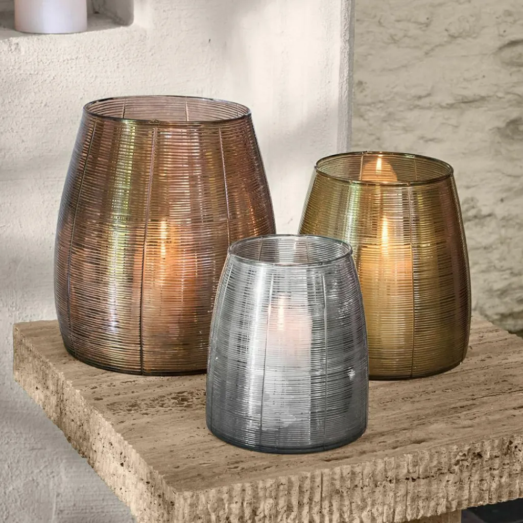 LOBERON Photophores|Porte-Bougies*Lot de 3 photophores Uvenar