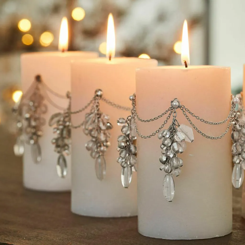 LOBERON Bougies|Couronnes De L'Avent*Lot de 4 pin’s décoratifs Gisolée