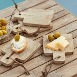 LOBERON Ustensiles De Cuisine|Accessoires De Cuisine*Lot de 4 planches à découper Boise
