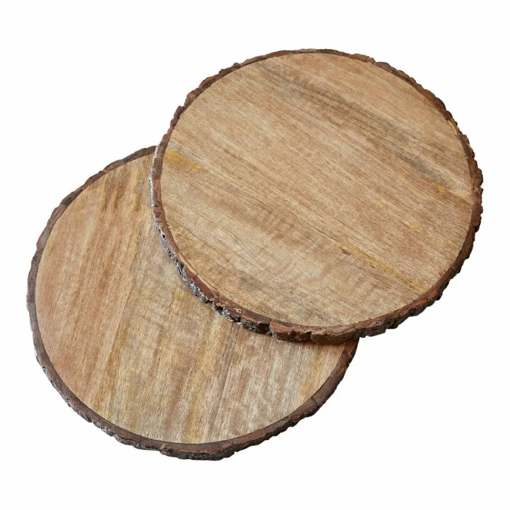 LOBERON Ustensiles De Cuisine|Accessoires De Table*Lot de 2 planches en bois Danice