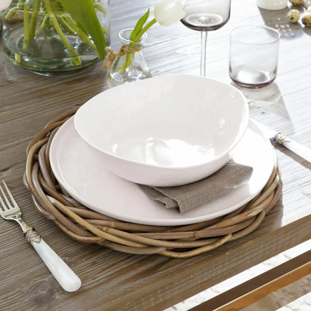 LOBERON Ustensiles De Cuisine|Accessoires De Table*Lot de 2 plateaux de présentation en rotin Bland