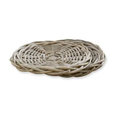 LOBERON Ustensiles De Cuisine|Accessoires De Table*Lot de 2 plateaux de présentation en rotin Bland