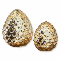LOBERON Accessoires Lumineux|Décorations Lumineuses*Lot de 2 pommes de pin à LED Ibaque