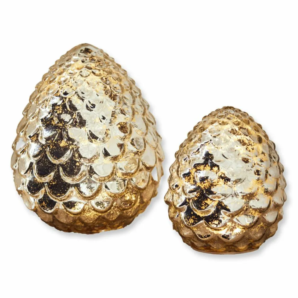 LOBERON Accessoires Lumineux|Décorations Lumineuses*Lot de 2 pommes de pin à LED Ibaque