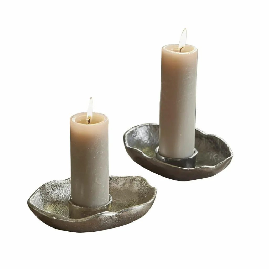 LOBERON Bougeoirs|Porte-Bougies*Lot de 2 porte-bougies chauffe-plats Quilvano