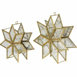 LOBERON Décorations De Table De Noël|Photophores, Chandeliers Et Lanternes*Lot de 2 porte-bougies Zaydan