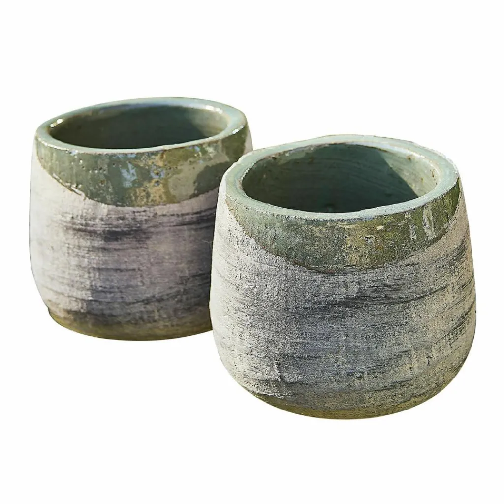 LOBERON Cache-Pots Et Amphores*Lot de 2 pots de fleurs Malivon