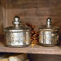 LOBERON Pots|Coupes Et Pots*Lot de 2 pots en verre Elexa