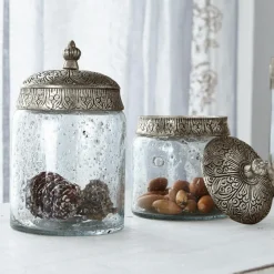 LOBERON Pots|Coupes Et Pots*Lot de 2 pots en verre Laurnena