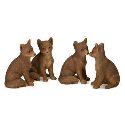 LOBERON Décorations De Table De Noël|Figurines De Noël*Lot de 4 renards décoratifs Survie