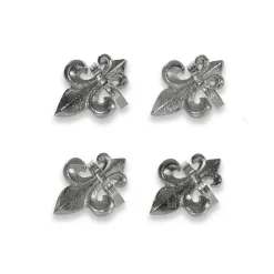 LOBERON Ustensiles De Cuisine|Accessoires De Table*Lot de 4 ronds de serviettes Fleur De Lis