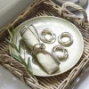 LOBERON Ustensiles De Cuisine|Accessoires De Table*Lot de 4 ronds de serviettes Limche