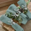 LOBERON Décorations De Table De Noël*Lot de 6 ronds de serviettes Bisoro