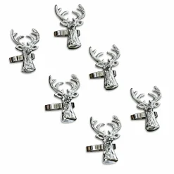 LOBERON Décorations De Table De Noël*Lot de 6 ronds de serviettes Bisoro