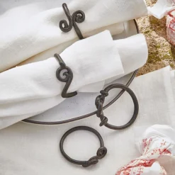 LOBERON Ustensiles De Cuisine|Accessoires De Table*Lot de 4 ronds de serviettes Astor