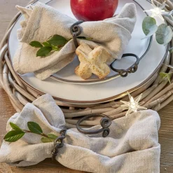 LOBERON Ustensiles De Cuisine|Accessoires De Table*Lot de 4 ronds de serviettes Astor