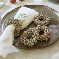 LOBERON Ustensiles De Cuisine|Accessoires De Table*Lot de 4 ronds de serviettes Costavio