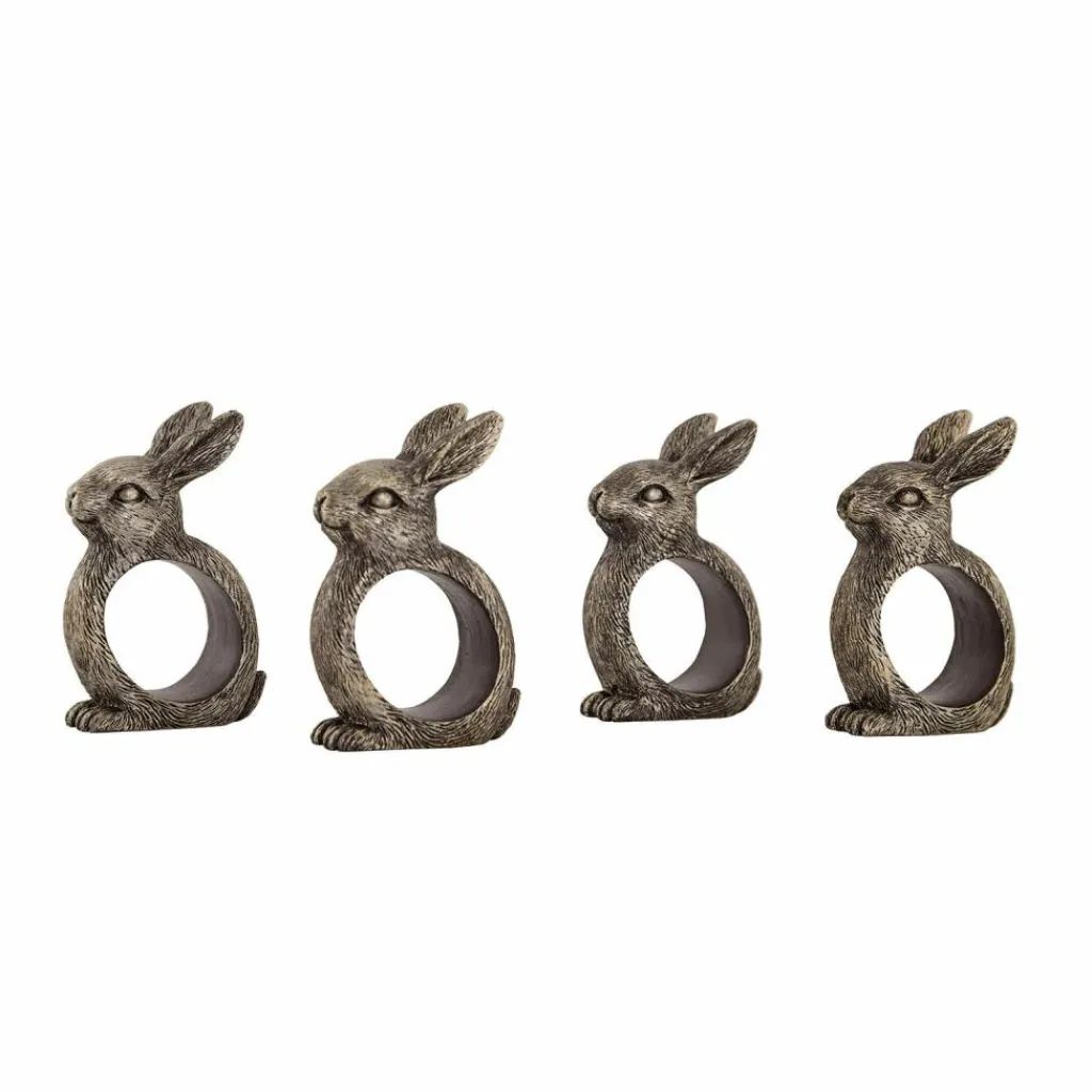 LOBERON Ustensiles De Cuisine|Accessoires De Table*Lot de 4 ronds de serviettes Bresanto