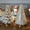 LOBERON Objets Décoratifs De Noël*Lot de 2 sapins décoratifs Domélys