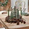 LOBERON Accessoires Lumineux|Décorations Lumineuses*Lot de 3 sapins décoratifs à LED Thalindra