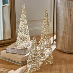 LOBERON Objets Décoratifs De Noël*Lot de 3 sapins décoratifs Amelioro