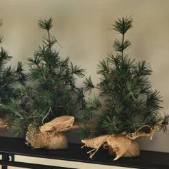 LOBERON Objets Décoratifs De Noël*Lot de 4 sapins décoratifs Millies