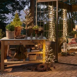 LOBERON Décorations Lumineuses*Lot de 2 sapins décoratifs Hellerud