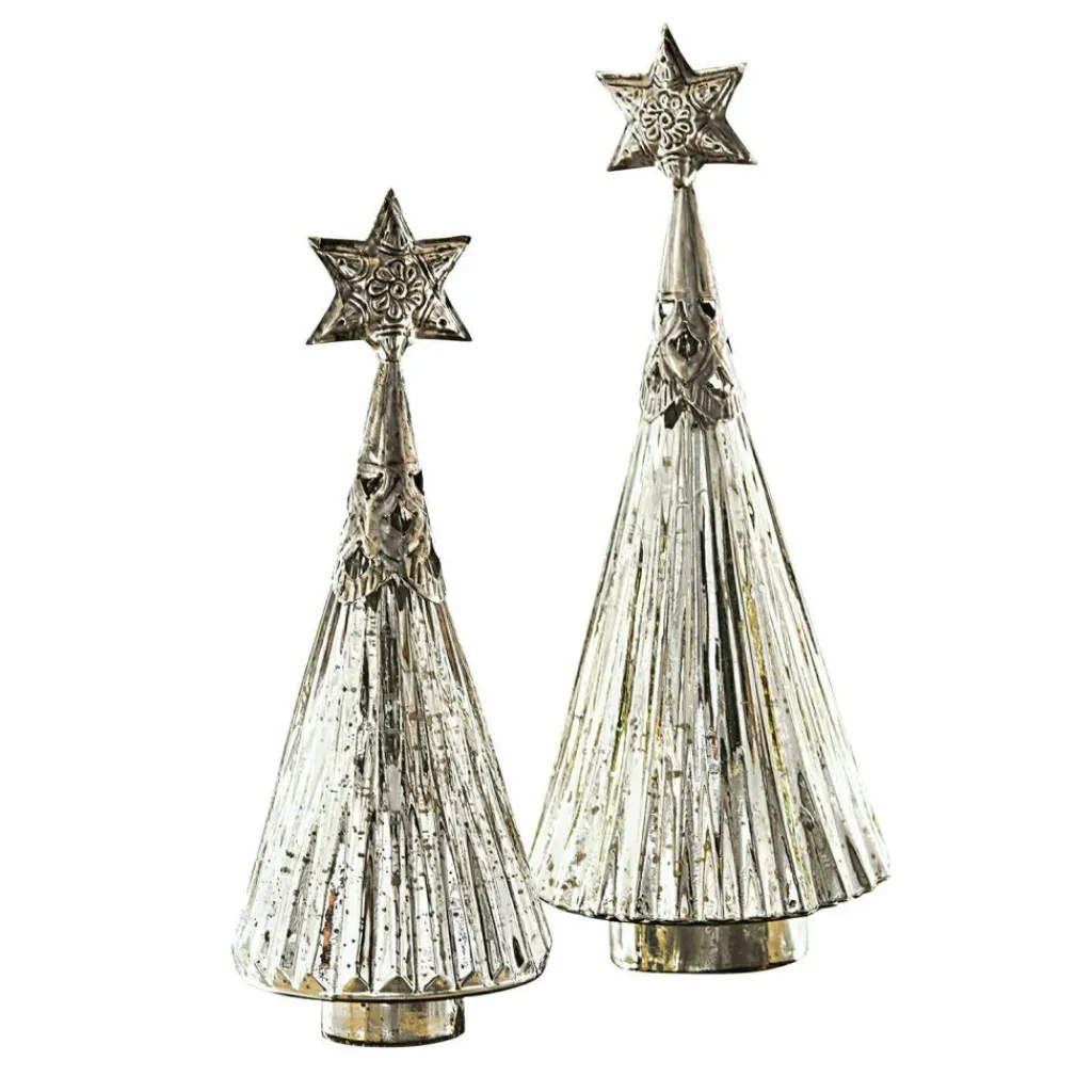 LOBERON Objets Décoratifs De Noël*Lot de 2 sapins de Noël décoratifs Lillemor