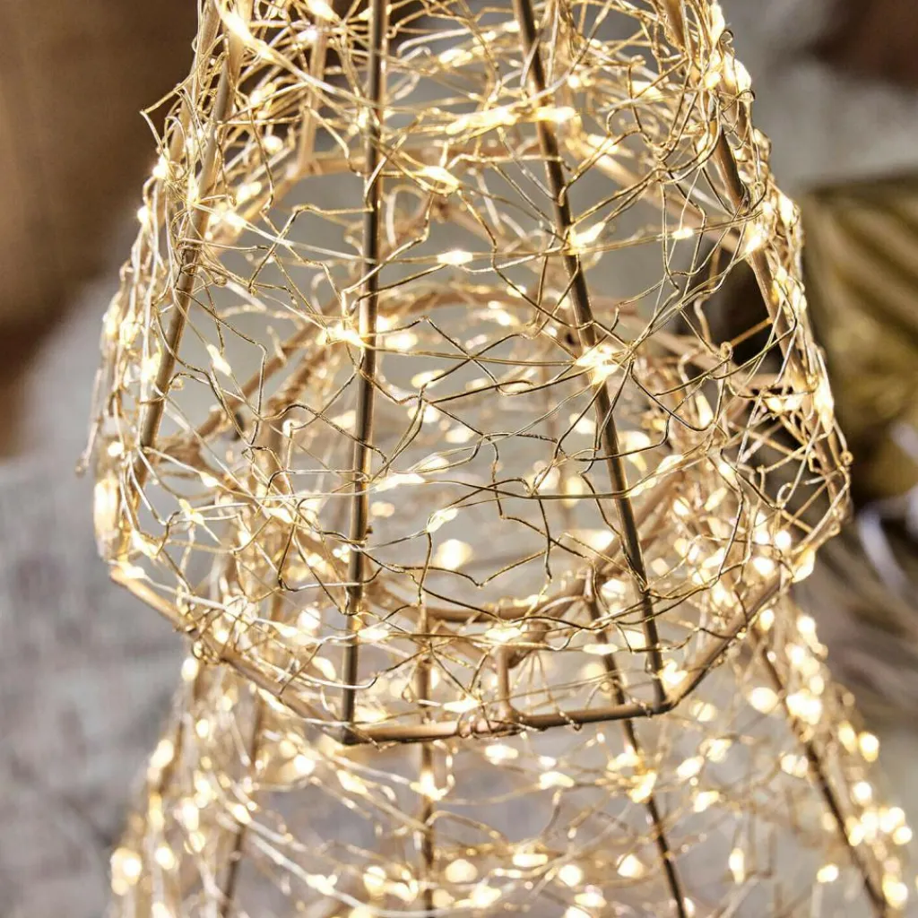 LOBERON Accessoires Lumineux|Décorations Lumineuses*Lot de 2 sapins LED Chantorin