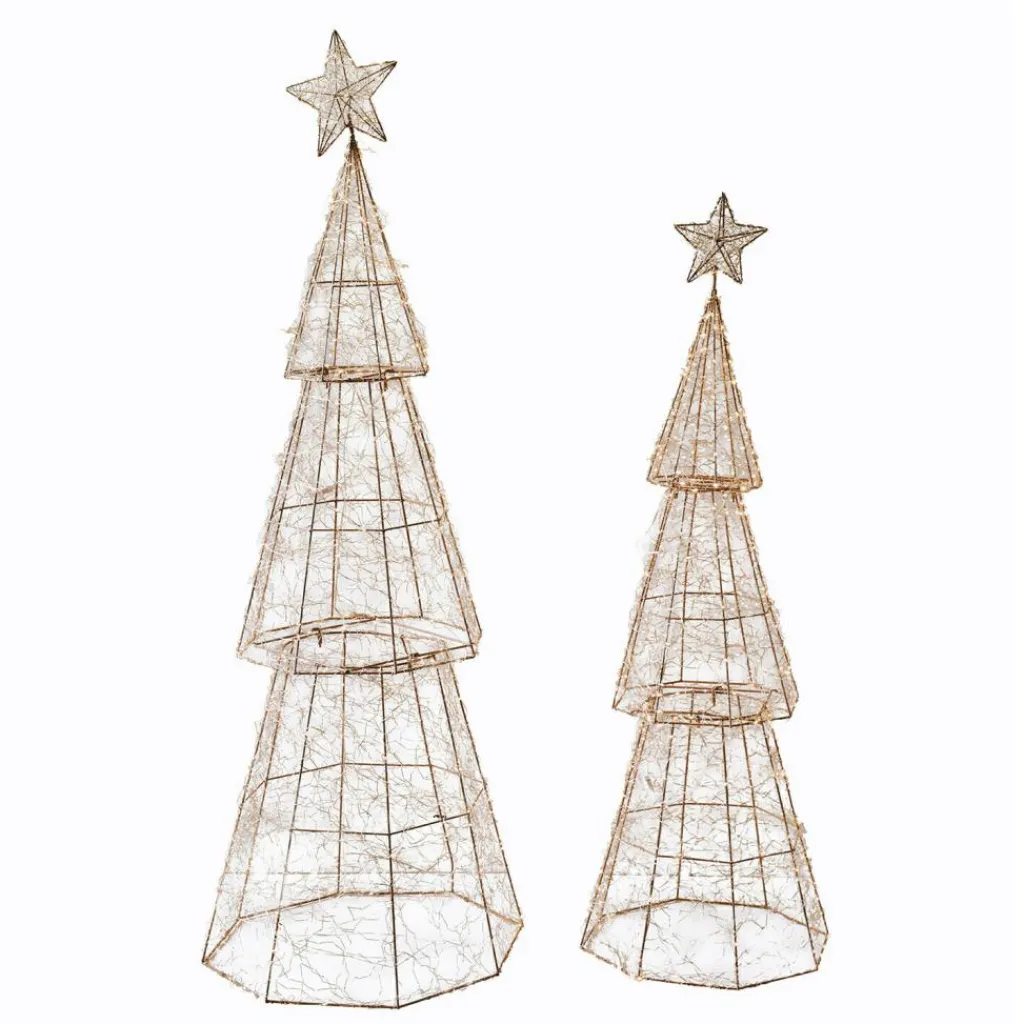 LOBERON Accessoires Lumineux|Décorations Lumineuses*Lot de 2 sapins LED Chantorin