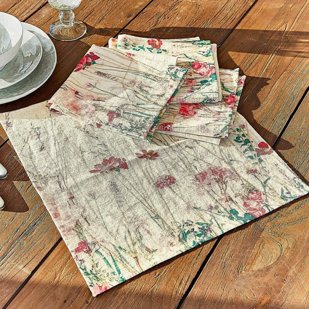 LOBERON Nappes|Linge De Table*Lot de 4 serviettes Briovene