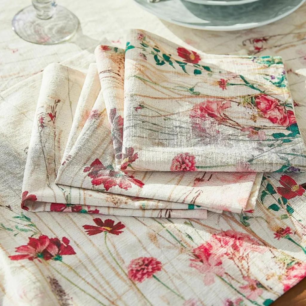 LOBERON Nappes|Linge De Table*Lot de 4 serviettes Briovene