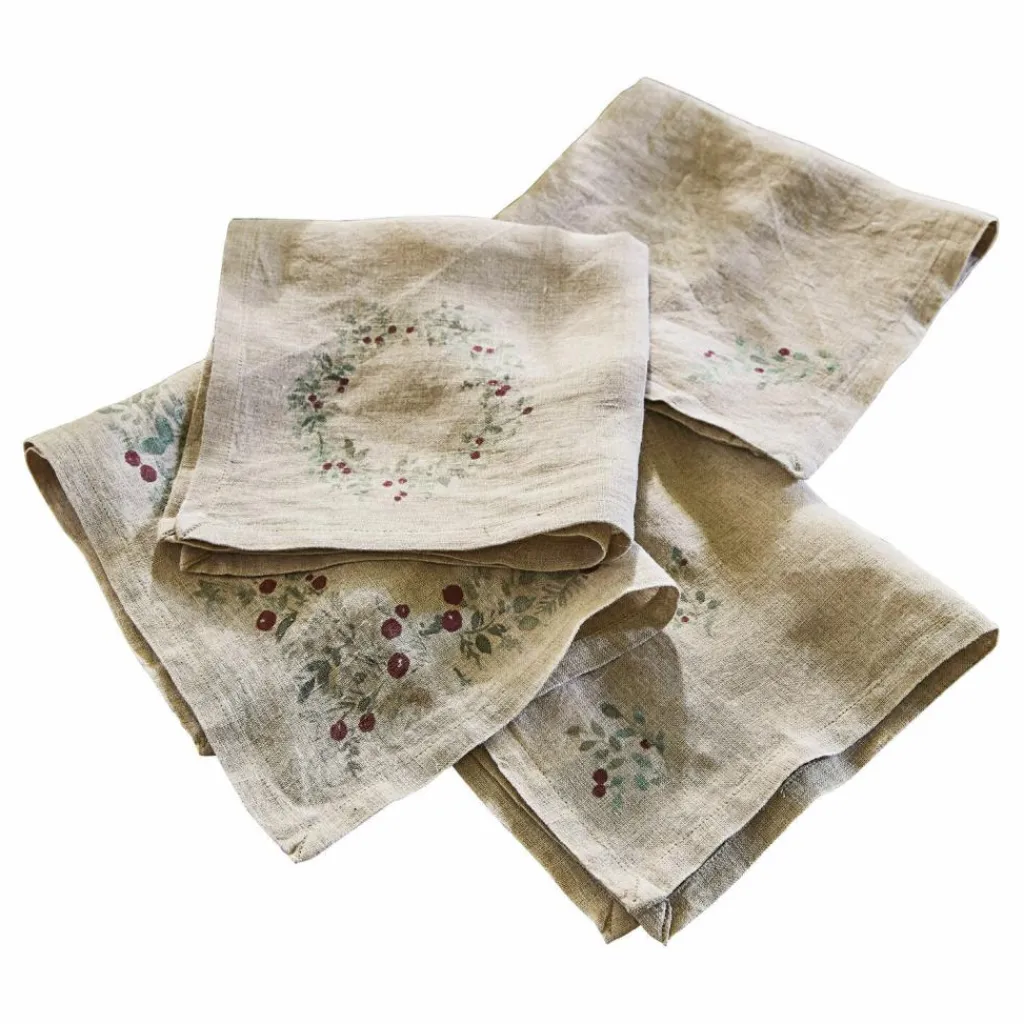 LOBERON Nappes|Linge De Table*Lot de 4 serviettes Lenius