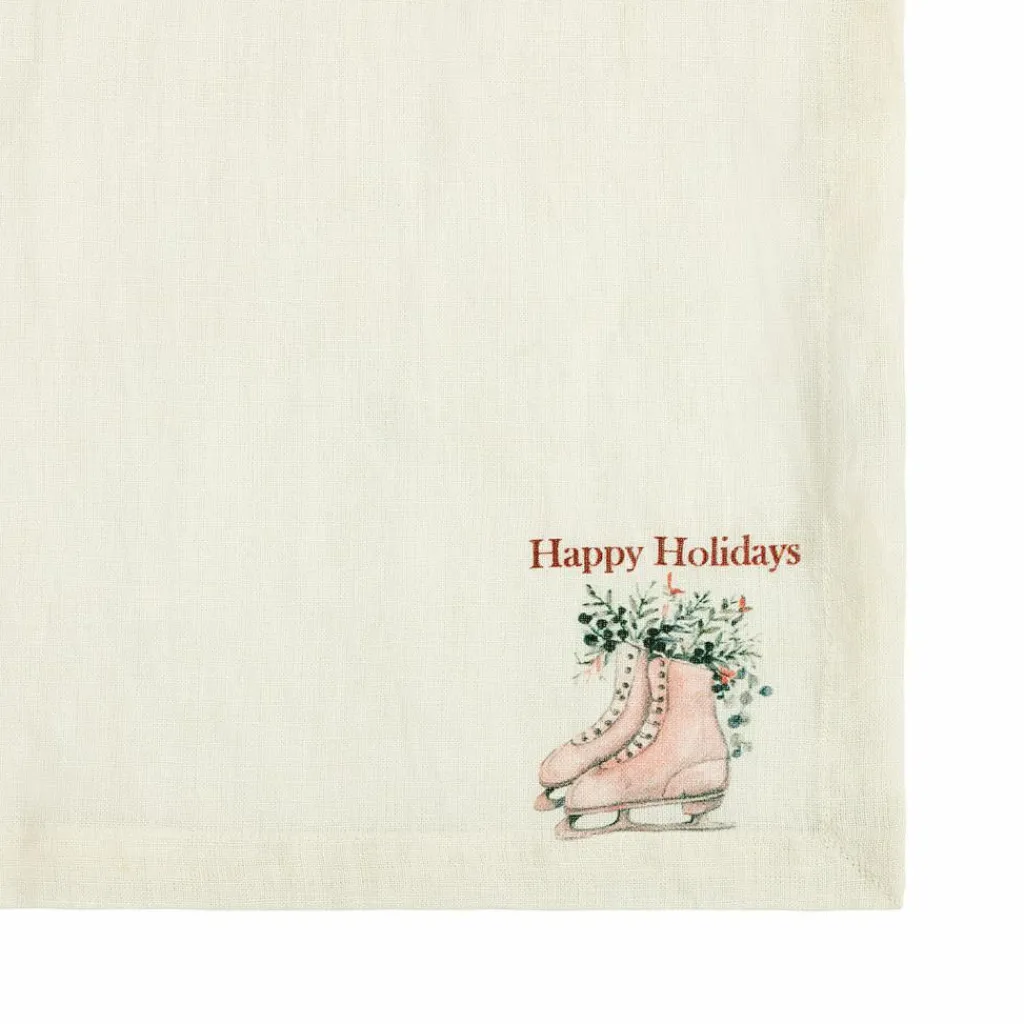 LOBERON Linge De Table|Décorations De Table De Noël*Lot de 4 serviettes Merry & Bright