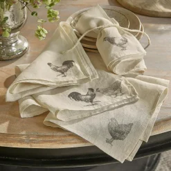 LOBERON Nappes|Linge De Table*Lot de 4 serviettes Walorine