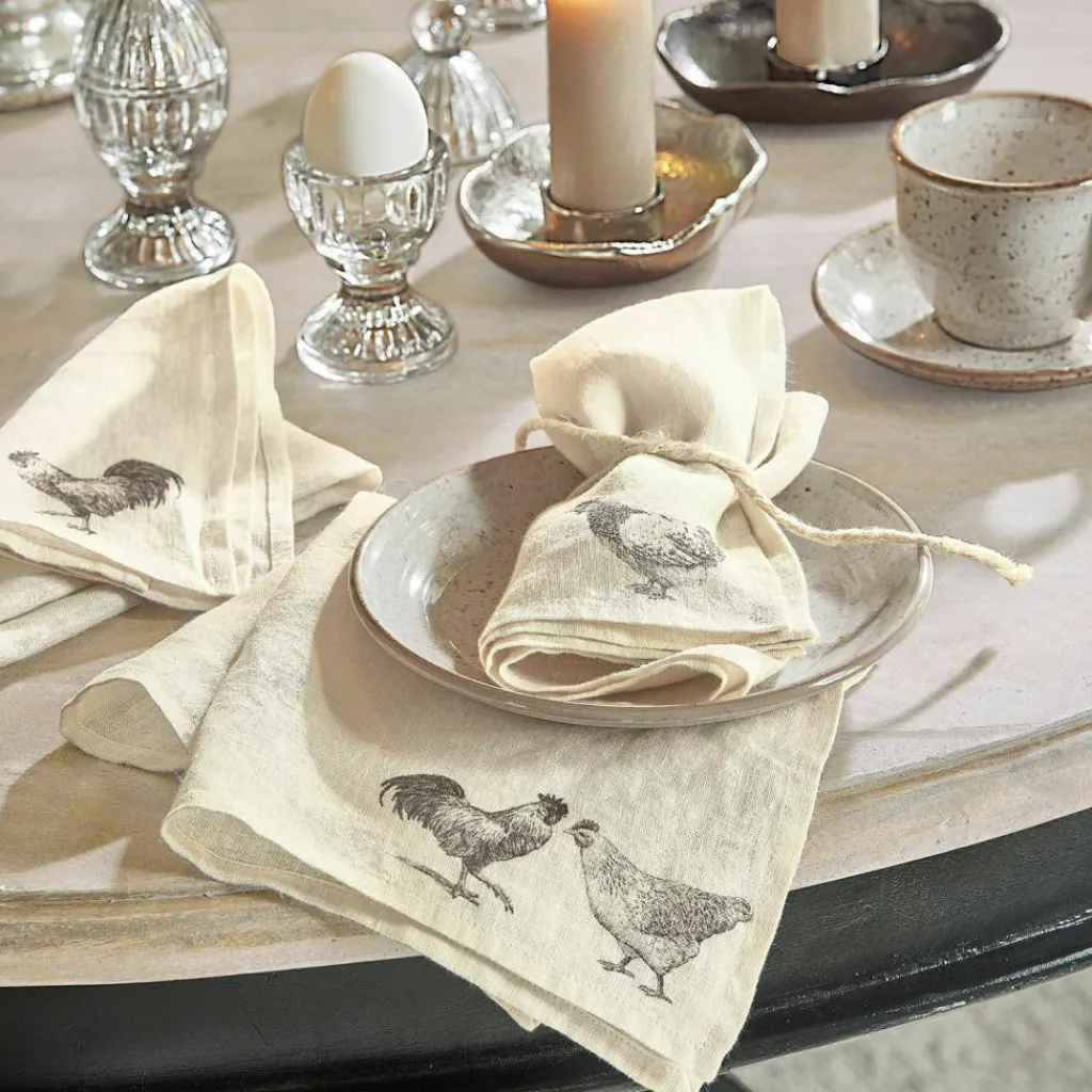 LOBERON Nappes|Linge De Table*Lot de 4 serviettes Walorine
