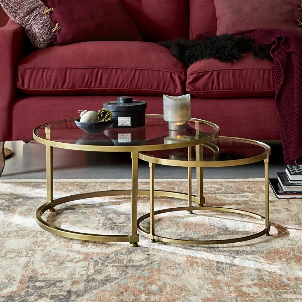 LOBERON Tables Basses|Tables Basses*Lot de 2 tables basses Caraman