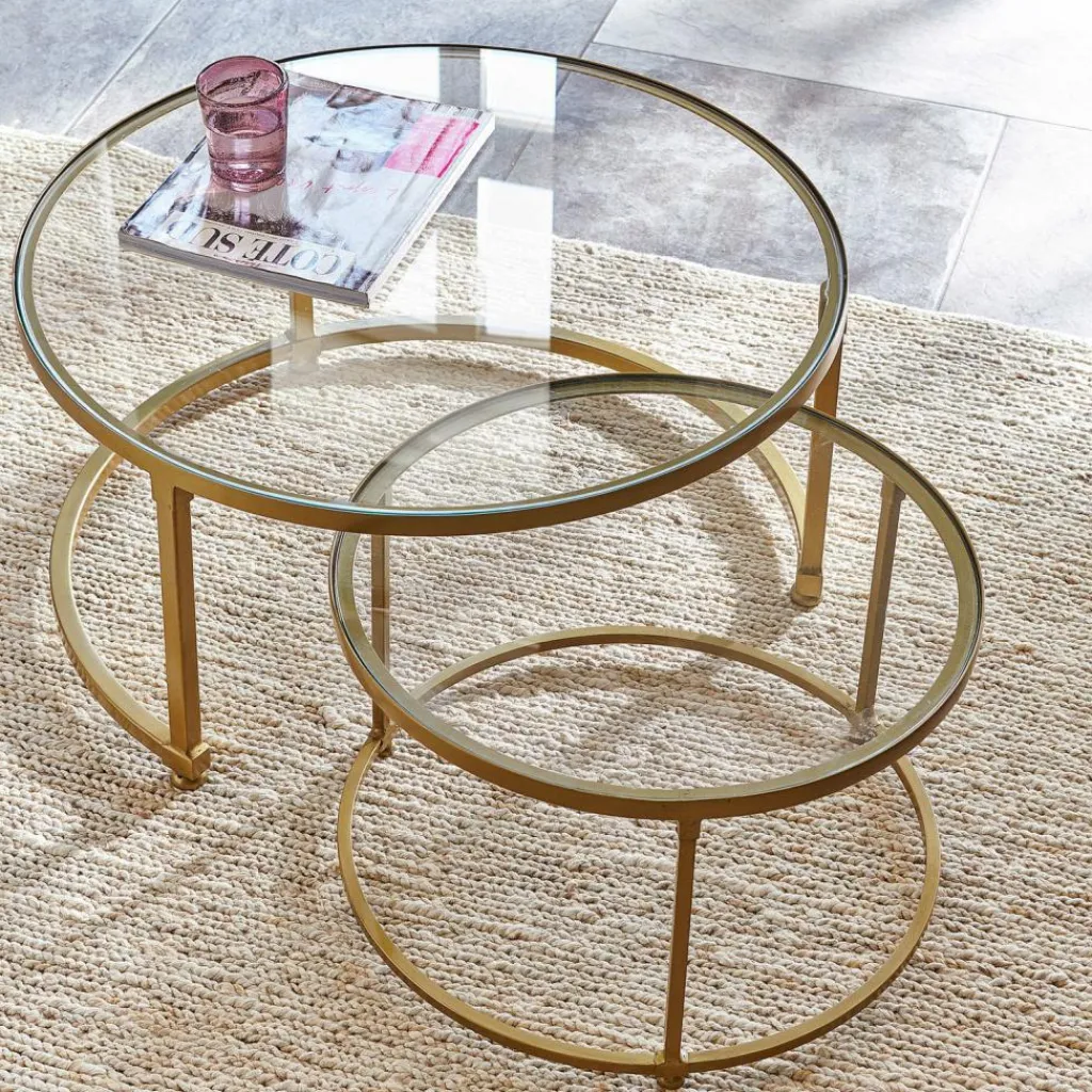 LOBERON Tables Basses|Tables Basses*Lot de 2 tables basses Caraman
