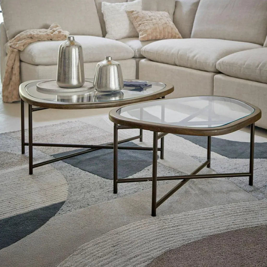 LOBERON Tables Basses|Tables Basses*Lot de 2 tables basses Kembria