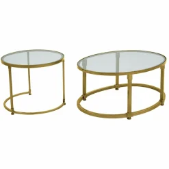 LOBERON Tables Basses|Tables Basses*Lot de 2 tables basses Ninove