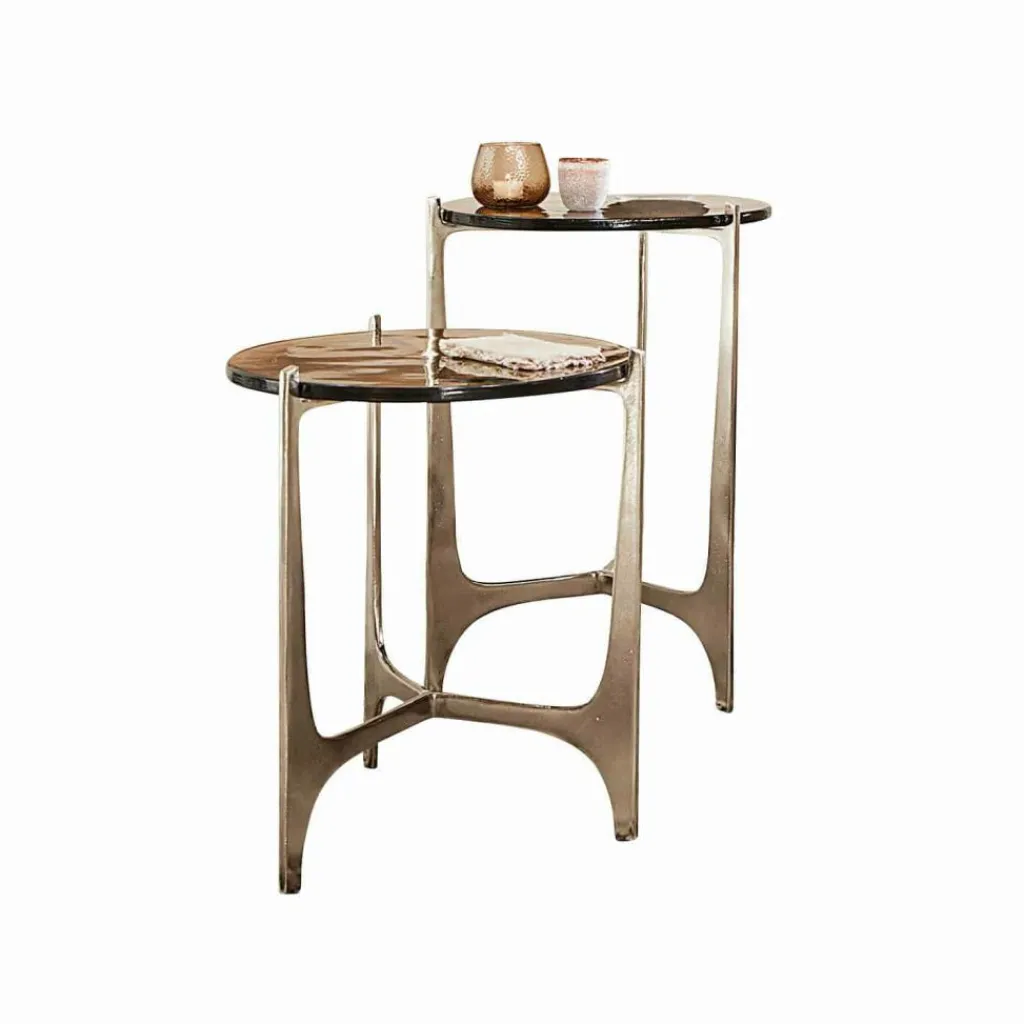 LOBERON Tables D'Appoint|Tables D'Appoint*Lot de 2 tables d’appoint Jouvènne