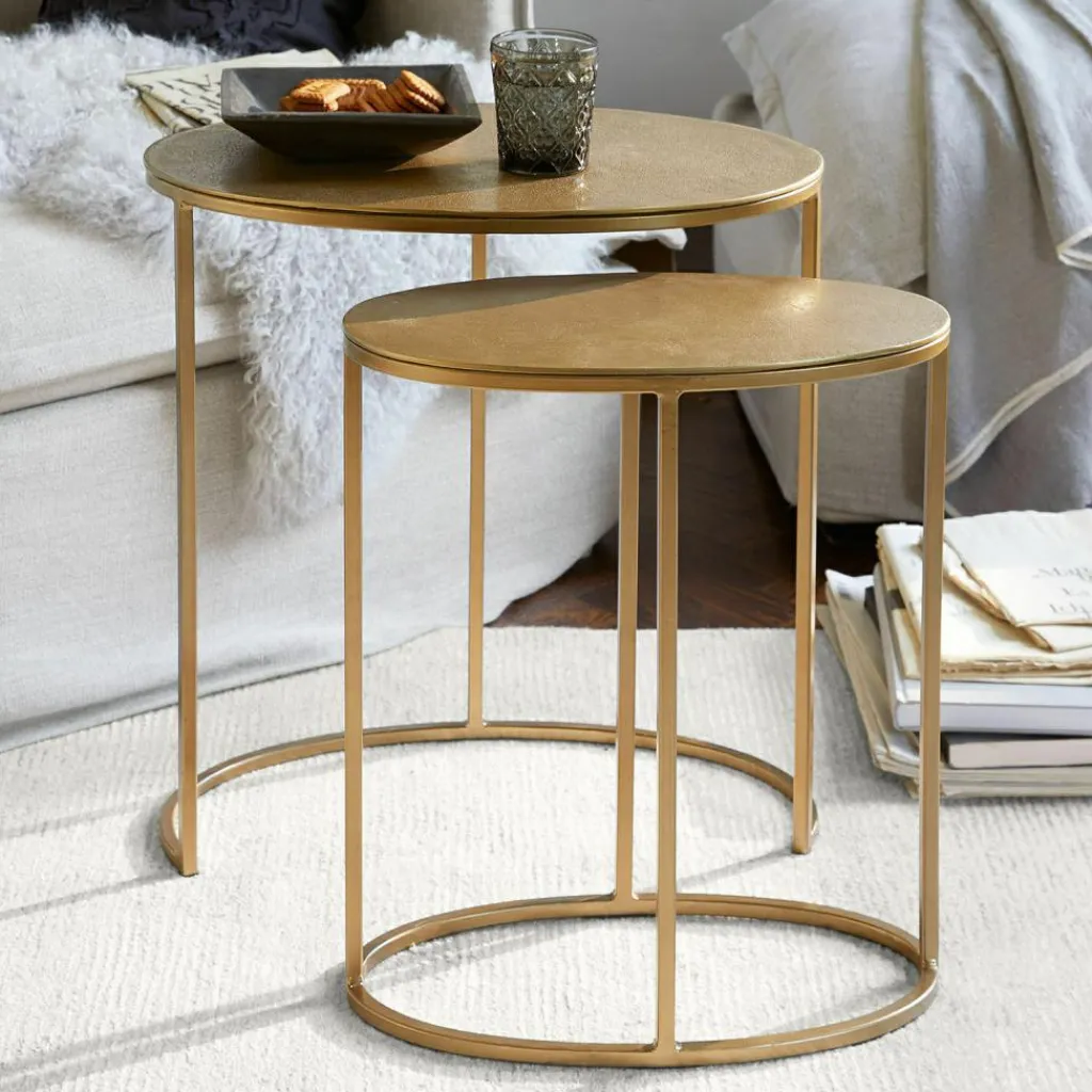 LOBERON Tables D'Appoint|Tables D'Appoint*Lot de 2 tables d’appoint Leron