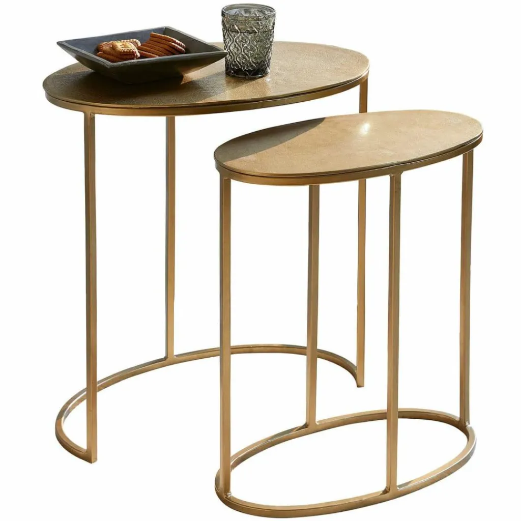LOBERON Tables D'Appoint|Tables D'Appoint*Lot de 2 tables d’appoint Leron