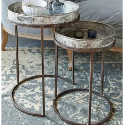 LOBERON Tables D'Appoint|Tables D'Appoint*Lot de 2 tables d’appoint Saint Mark