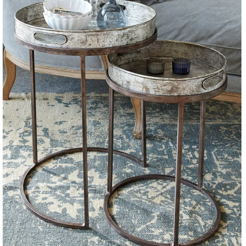 LOBERON Tables D'Appoint|Tables D'Appoint*Lot de 2 tables d’appoint Saint Mark