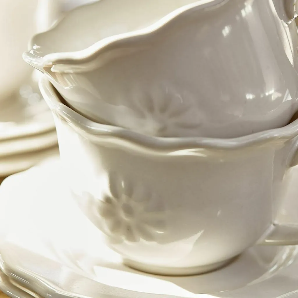 LOBERON Vaisselle|Vaisselle*Lot de 6 tasses avec soucoupes Mallevesse