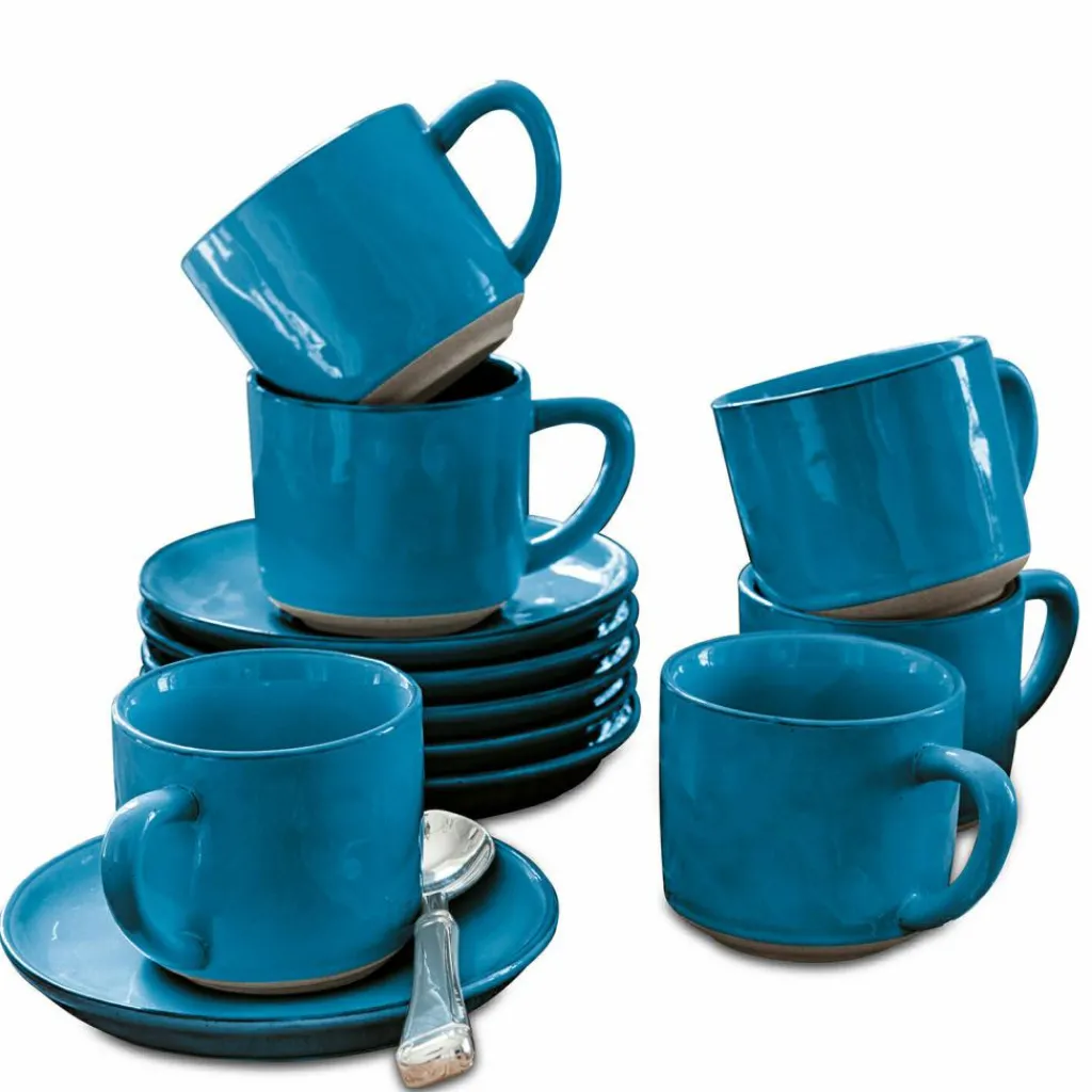 LOBERON Vaisselle|Vaisselle*Lot de 6 tasses et soucoupes Biarré
