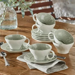 LOBERON Vaisselle|Vaisselle*Lot de 6 tasses et soucoupes Braganza