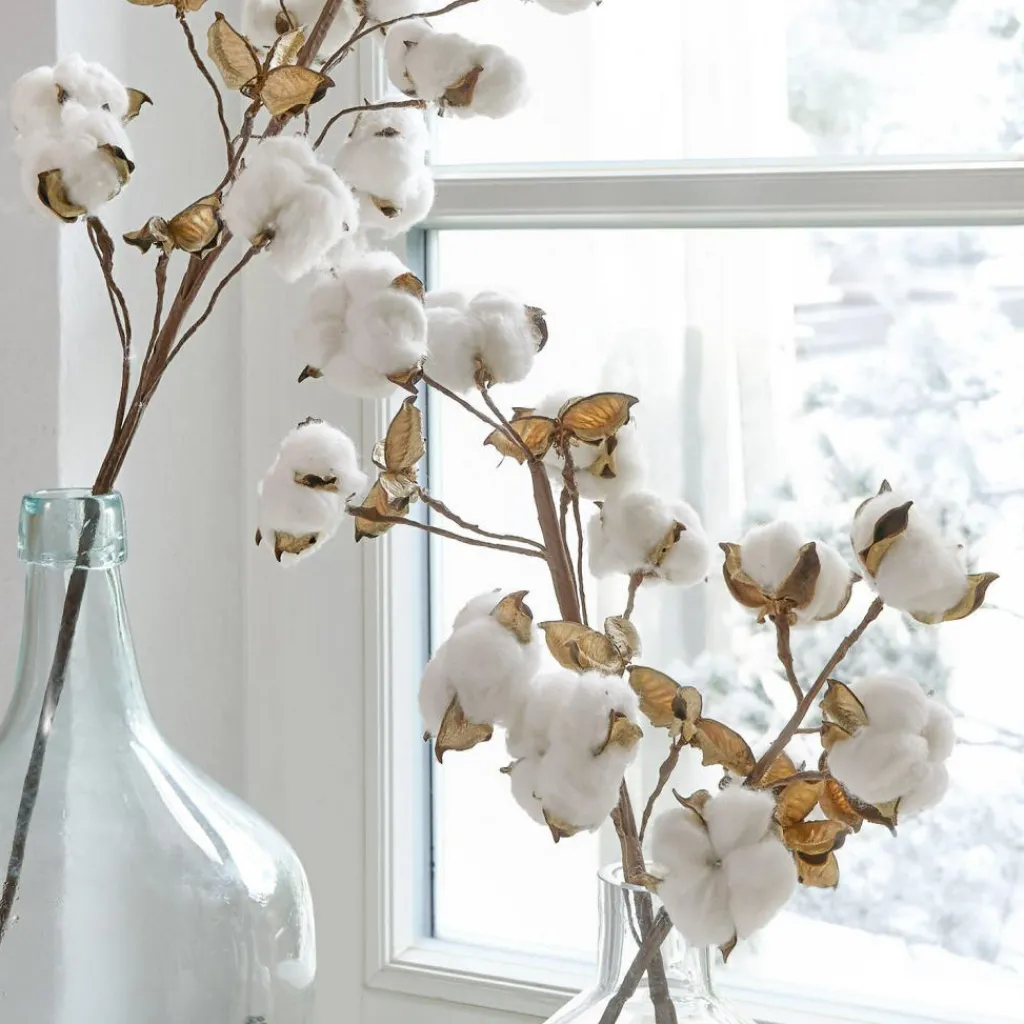LOBERON Fleurs Séchées Et Artificielles|Décoration*Lot de 3 tiges Sauves